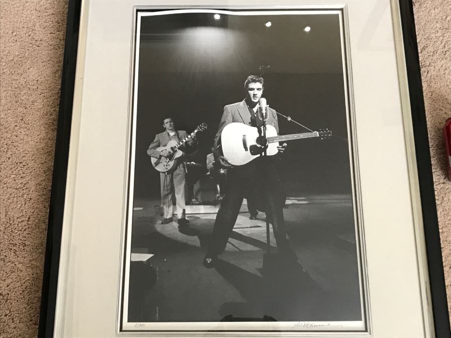 Alfred Wertheimer Framed Limited Edition 1956 Photograph Of Elvis Presley Titled 'Stage Show' 2 Of 300 Estimate $800