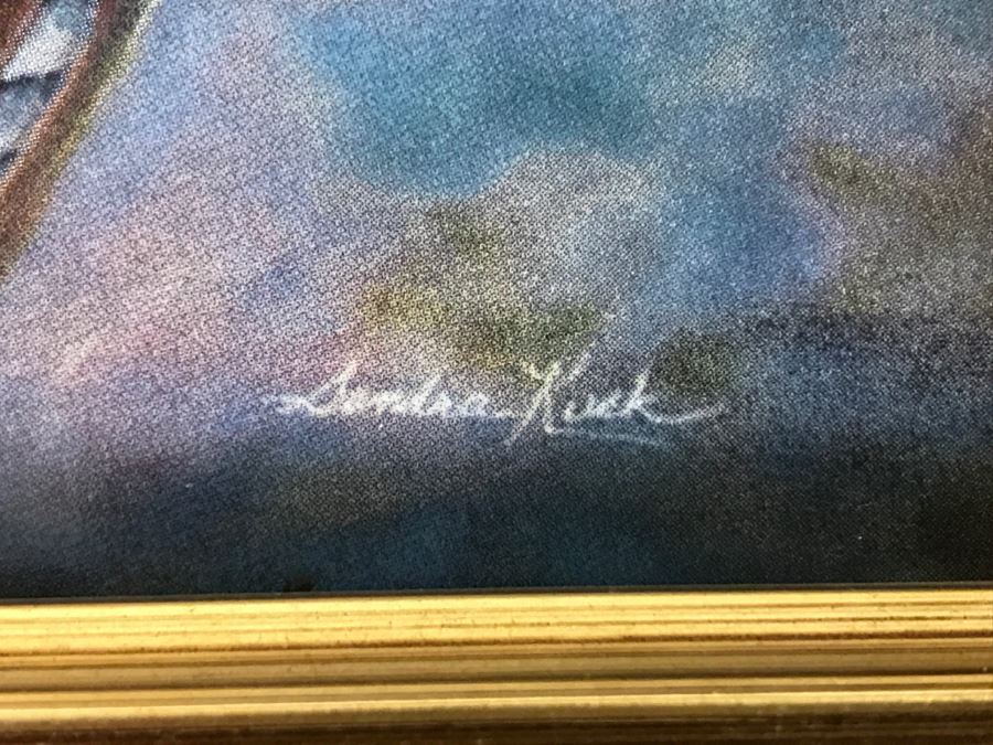 Framed Porcelain Art Plaque Titled 'Memories' By Sandra Kuck The Franklin Mint [Photo 5]