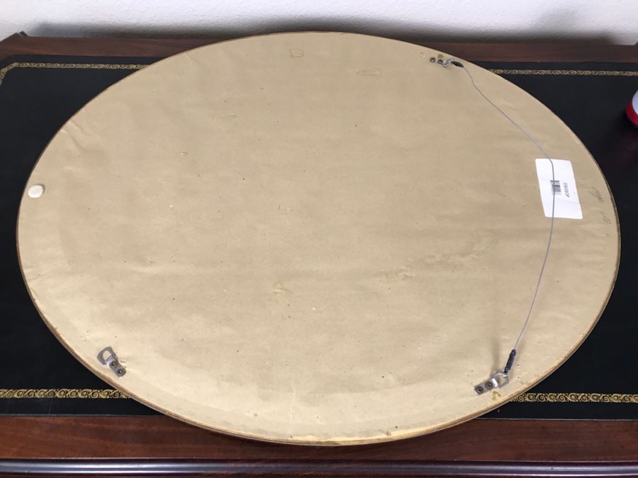 Oval White And Gold Wall Mirror [Photo 5]