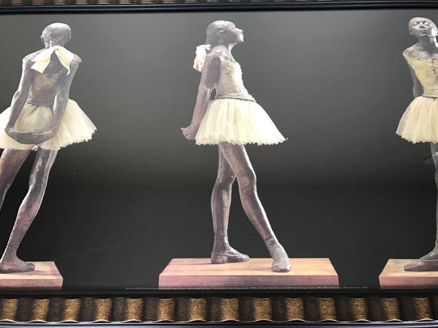 Framed Edgar Degas Print Of Bronze 'Little 14-Year Old Dancer' Offset Printed In France [Photo 4]