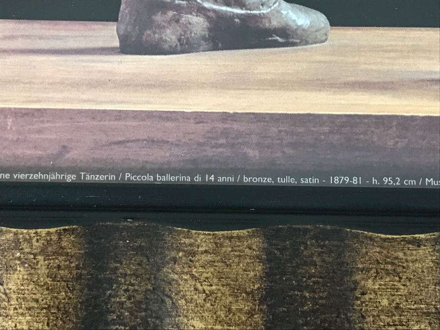 Framed Edgar Degas Print Of Bronze 'Little 14-Year Old Dancer' Offset Printed In France [Photo 8]