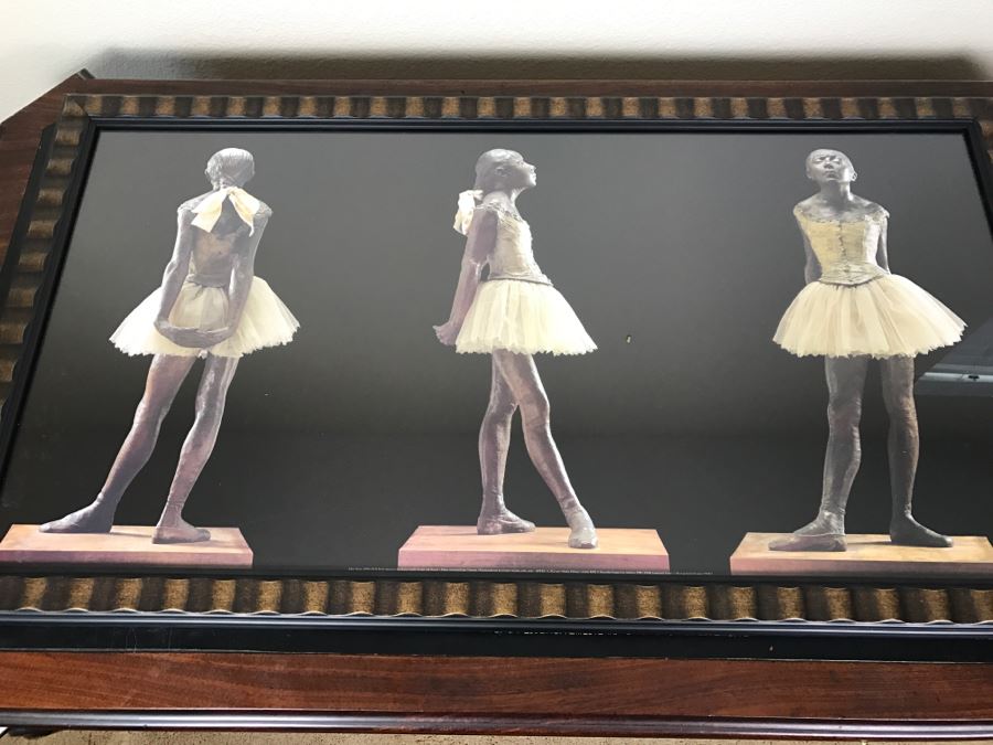 Framed Edgar Degas Print Of Bronze 'Little 14-Year Old Dancer' Offset Printed In France [Photo 2]