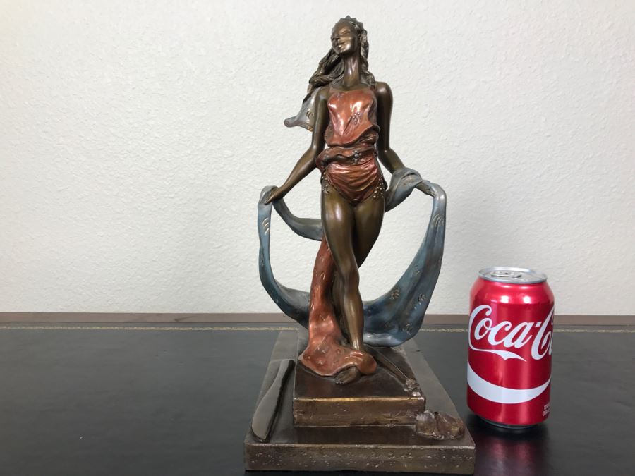 Limited Edition Bronze Sculpture Titled 'Bacchanal' By Rosan 1988 101 Of 300 13 3/4' Tall With COA Estimate $3,000