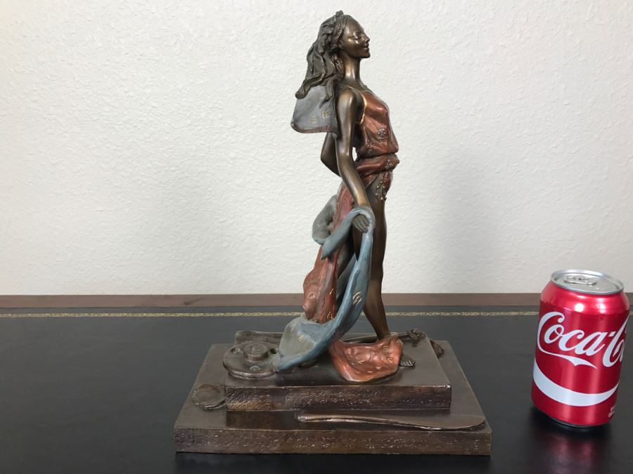 Limited Edition Bronze Sculpture Titled 'Bacchanal' By Rosan 1988 101 Of 300 13 3/4' Tall With COA Estimate $3,000 [Photo 9]