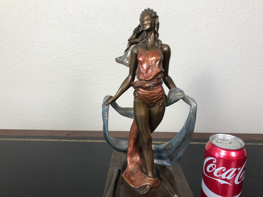 Limited Edition Bronze Sculpture Titled 'Bacchanal' By Rosan 1988 101 Of 300 13 3/4' Tall With COA Estimate $3,000 [Photo 4]