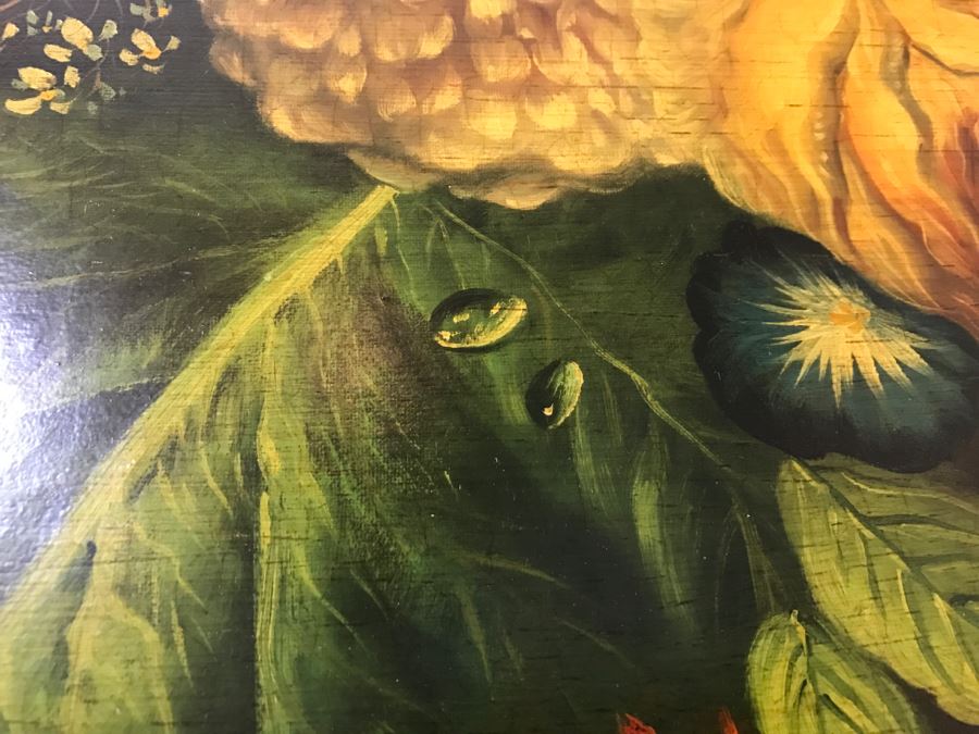 Chinese Artist Siu Ho Lee LARGE Framed Oil Painting On Canvas Depicting A Colorful Floral In Spectacular Gilt Wood Frame 55' X 67.5' Estimate $6,500 [Photo 20]