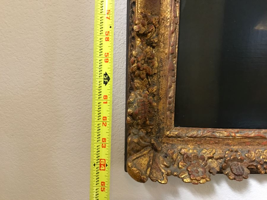 Chinese Artist Siu Ho Lee LARGE Framed Oil Painting On Canvas Depicting A Colorful Floral In Spectacular Gilt Wood Frame 55' X 67.5' Estimate $6,500 [Photo 34]