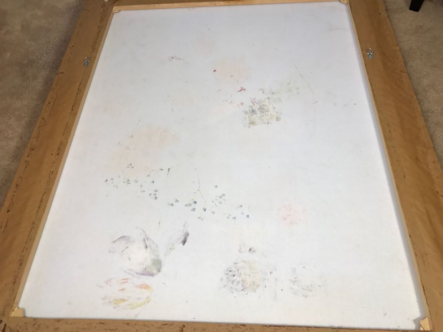 Chinese Artist Siu Ho Lee LARGE Framed Oil Painting On Canvas Depicting A Colorful Floral In Spectacular Gilt Wood Frame 55' X 67.5' Estimate $6,500 [Photo 37]