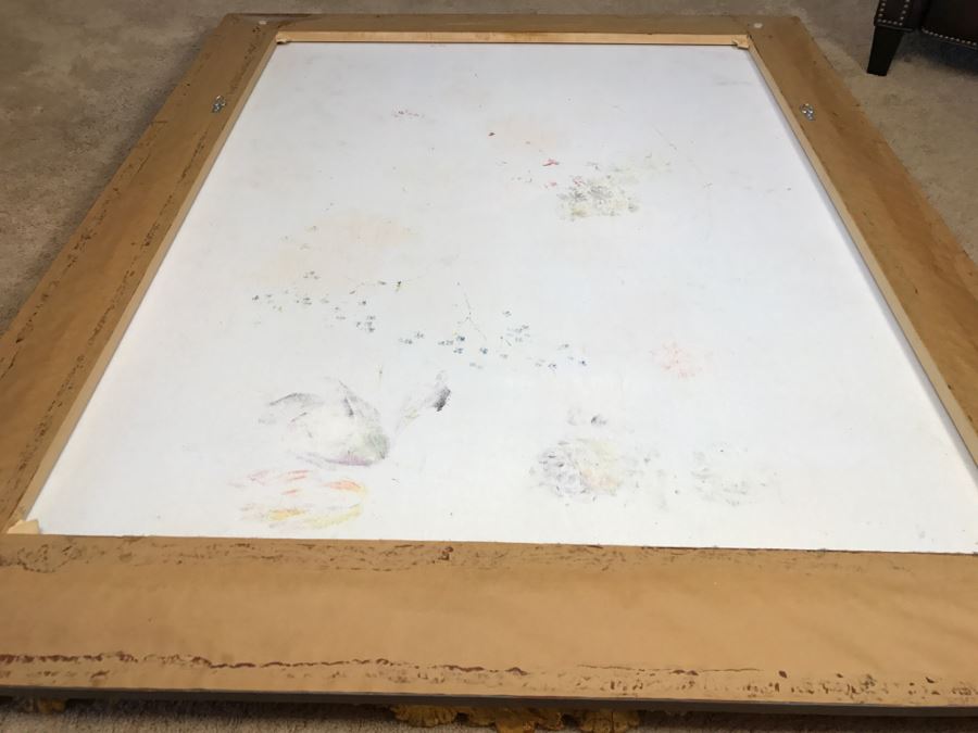 Chinese Artist Siu Ho Lee LARGE Framed Oil Painting On Canvas Depicting A Colorful Floral In Spectacular Gilt Wood Frame 55' X 67.5' Estimate $6,500 [Photo 43]