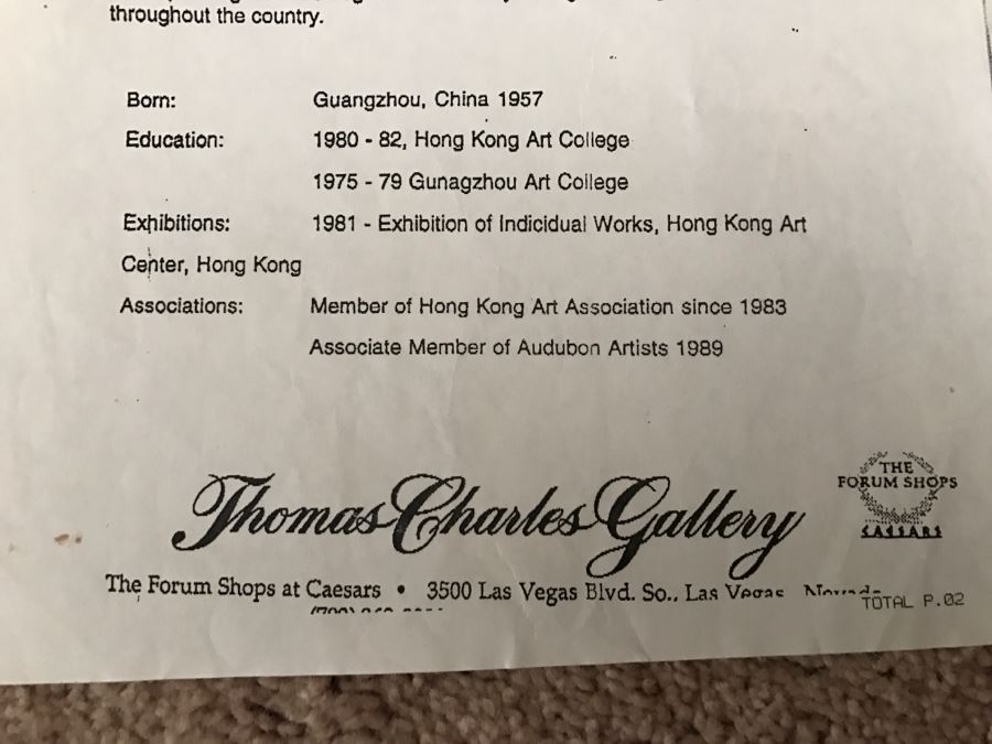 Chinese Artist Siu Ho Lee LARGE Framed Oil Painting On Canvas Depicting A Colorful Floral In Spectacular Gilt Wood Frame 55' X 67.5' Estimate $6,500 [Photo 62]