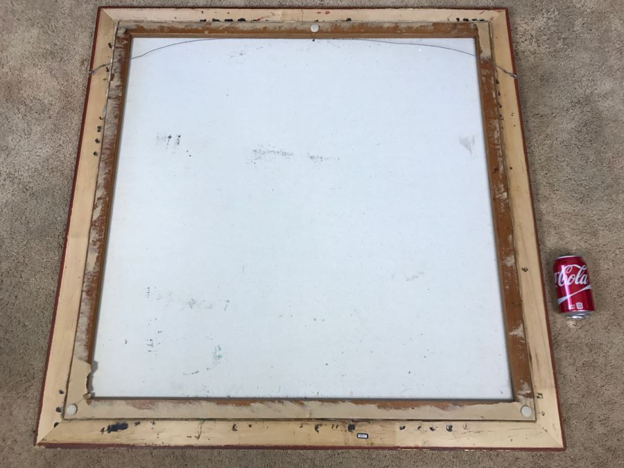 Framed Original Oil Painting By Miguel Najera Loera Depicting Don Quixote 40' X 40' [Photo 14]