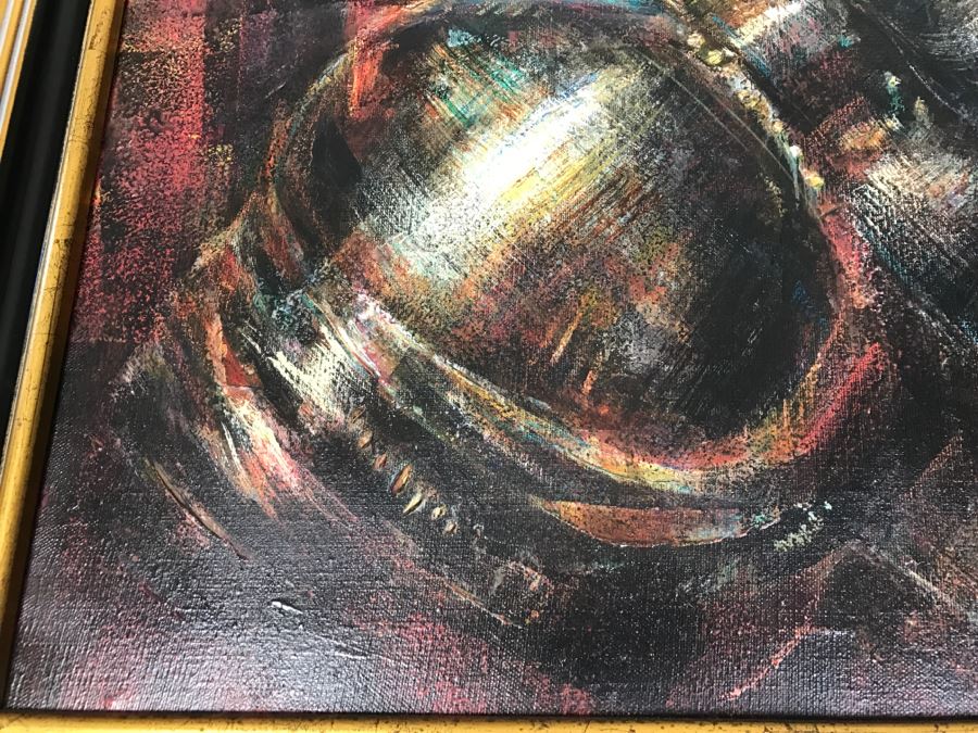 Framed Original Oil Painting By Miguel Najera Loera Depicting Don Quixote 40' X 40' [Photo 9]