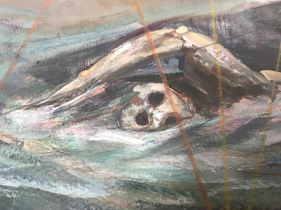 Framed Original Oil Painting By Miguel Najera Loera Titled 'Homage To Olympics' 56' X 27' [Photo 20]