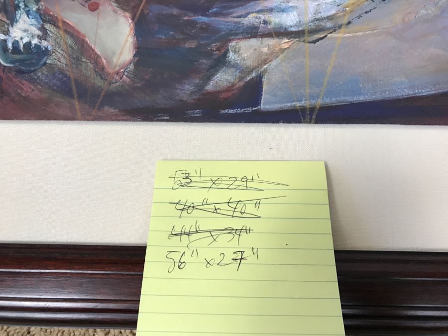 Framed Original Oil Painting By Miguel Najera Loera Titled 'Homage To Olympics' 56' X 27' [Photo 24]