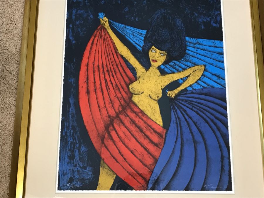 Rofino Tamayo Framed Limited Edition Serigraph Titled 'Salome' 65 Of 250 Hand Signed 35' X 43' Estimate $4,500 [Photo 3]