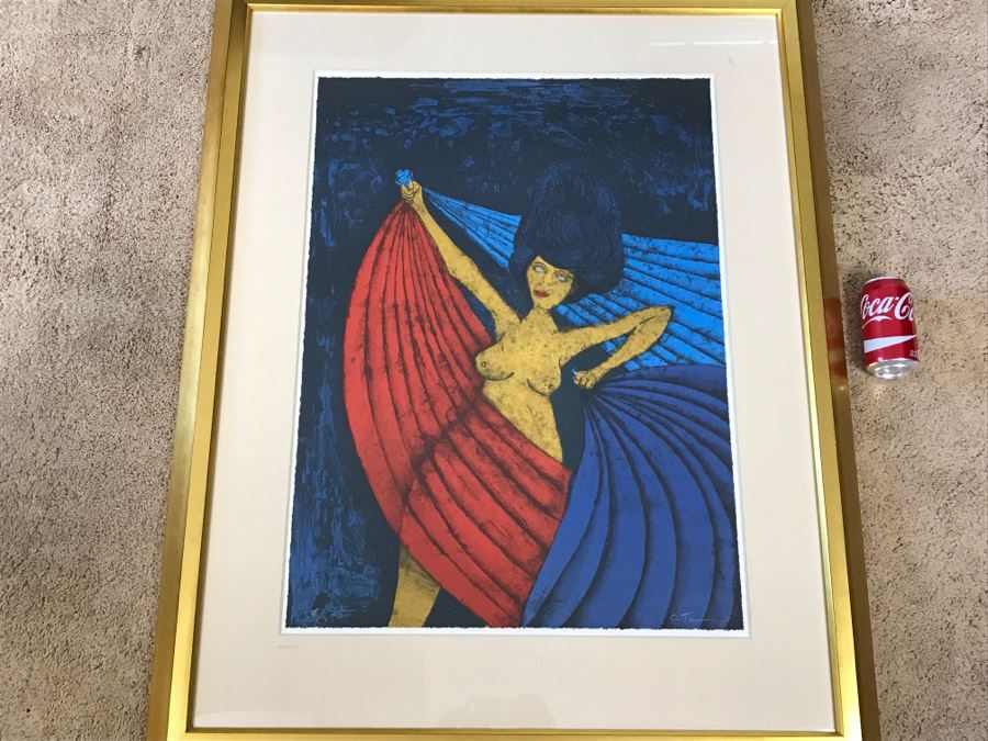 Rofino Tamayo Framed Limited Edition Serigraph Titled 'Salome' 65 Of 250 Hand Signed 35' X 43' Estimate $4,500