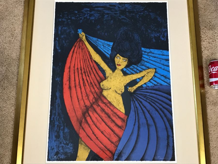 Rofino Tamayo Framed Limited Edition Serigraph Titled 'Salome' 65 Of 250 Hand Signed 35' X 43' Estimate $4,500 [Photo 2]