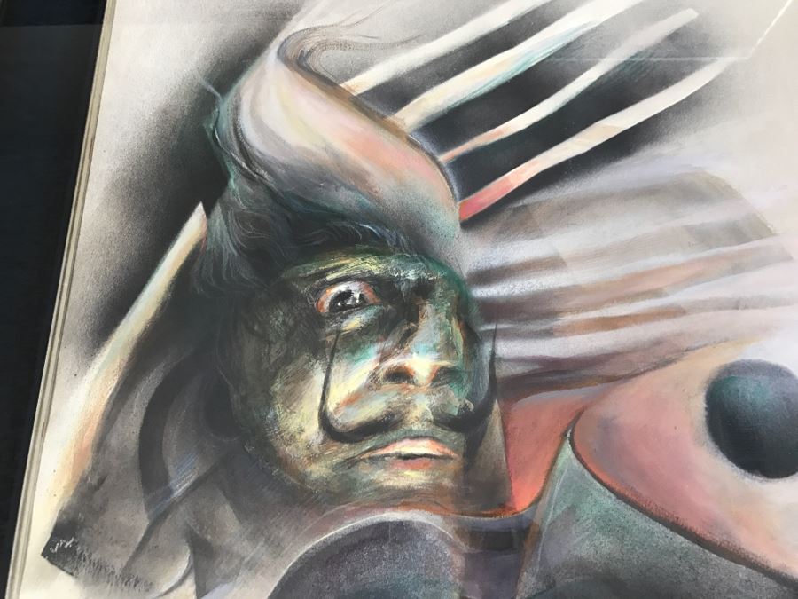 Framed Original Oil Painting By Miguel Najera Loera Titled 'Homage To Dali' 31' X 39' [Photo 6]