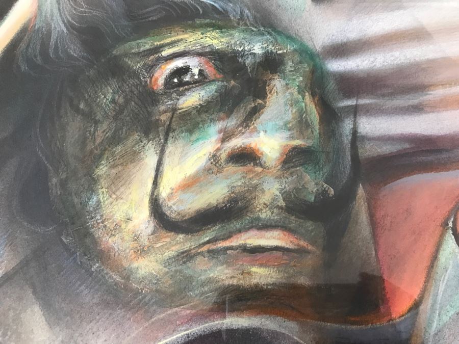 Framed Original Oil Painting By Miguel Najera Loera Titled 'Homage To Dali' 31' X 39' [Photo 7]