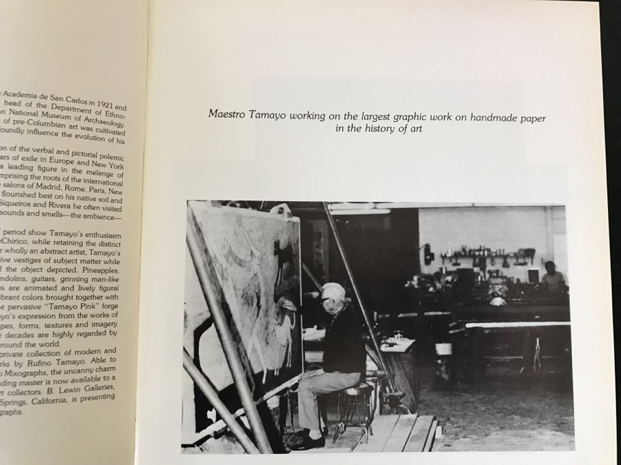 RARE Rufino Tamayo Mixograph On Handmade Paper Titled 'Jumping Child' Limited Edition 57 Of 100 1982 With COA 34' X 31' X 3' - Hand Signed Lower Right Estimate $16,500 - This Item Has A Reserve Price [Photo 24]