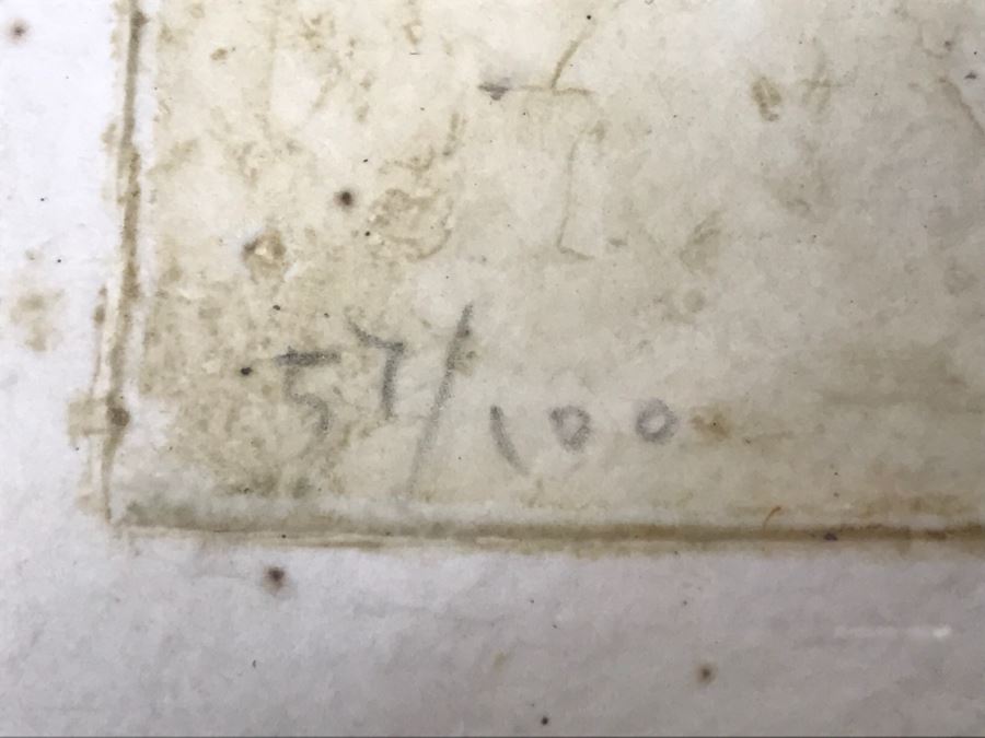 RARE Rufino Tamayo Mixograph On Handmade Paper Titled 'Jumping Child' Limited Edition 57 Of 100 1982 With COA 34' X 31' X 3' - Hand Signed Lower Right Estimate $16,500 - This Item Has A Reserve Price [Photo 16]