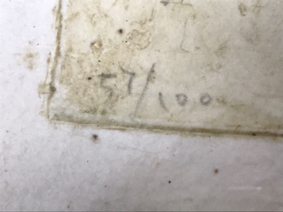 RARE Rufino Tamayo Mixograph On Handmade Paper Titled 'Jumping Child' Limited Edition 57 Of 100 1982 With COA 34' X 31' X 3' - Hand Signed Lower Right Estimate $16,500 - This Item Has A Reserve Price [Photo 15]