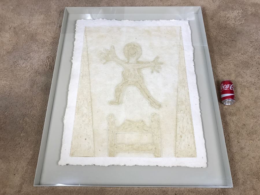 RARE Rufino Tamayo Mixograph On Handmade Paper Titled 'Jumping Child' Limited Edition 57 Of 100 1982 With COA 34' X 31' X 3' - Hand Signed Lower Right Estimate $16,500 - This Item Has A Reserve Price [Photo 5]
