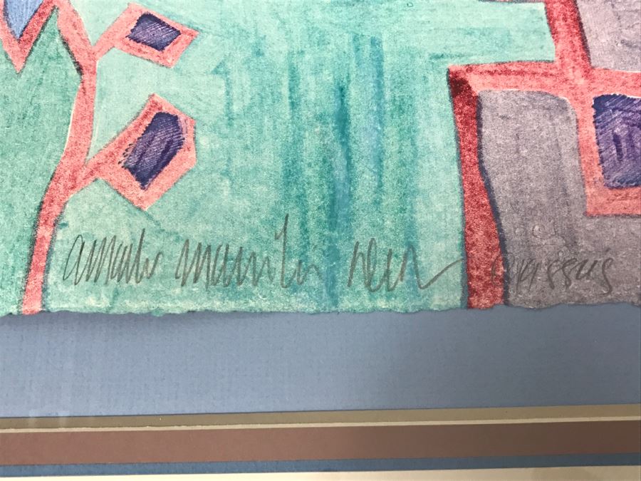 Amado Pena Monotype Signed Lower Middle Untitled-Eta #11 38' X 32' Estimate $1,500 [Photo 7]