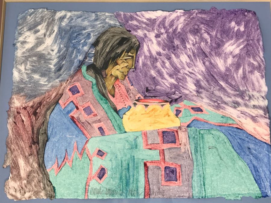 Amado Pena Monotype Signed Lower Middle Untitled-Eta #11 38' X 32' Estimate $1,500 [Photo 3]