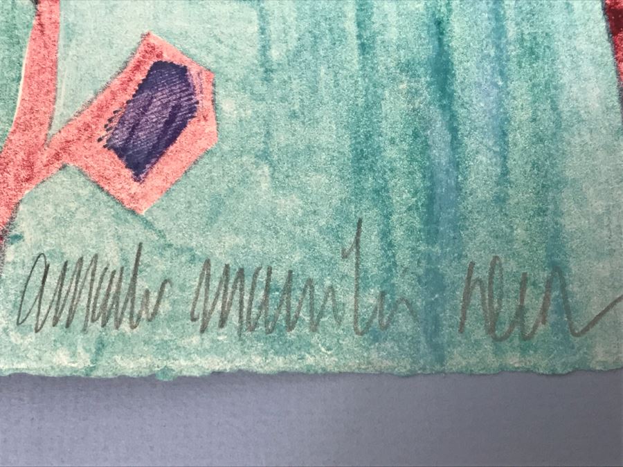 Amado Pena Monotype Signed Lower Middle Untitled-Eta #11 38' X 32' Estimate $1,500 [Photo 8]