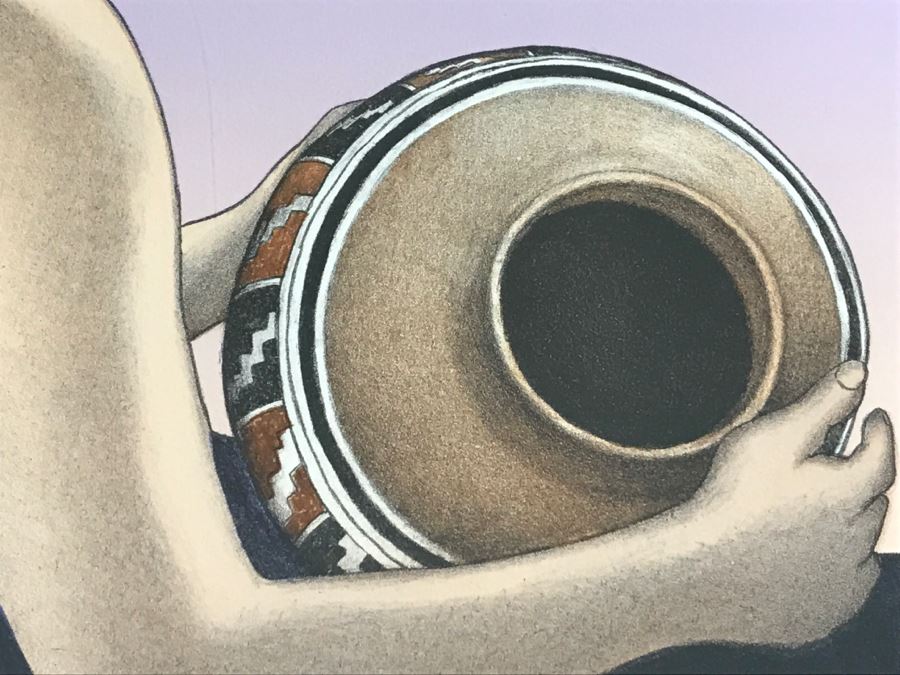 R.C. Gorman Limited Edition Lithograph Titled 'Indian Market' 1984 Signed 106 Of 200 26' X 35' With COA Estimate $4,700 [Photo 7]