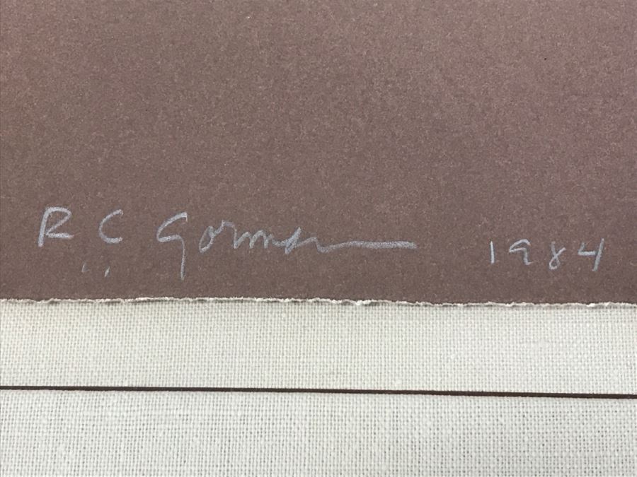 R.C. Gorman Limited Edition Lithograph Titled 'Woman With A Basket' 1984 Signed 31 Of 200 37' X 28' With COA Estimate $3,600 [Photo 6]