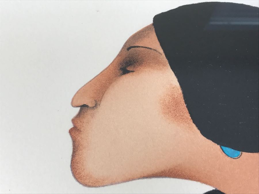 R.C. Gorman Limited Edition Lithograph Titled 'Woman With A Basket' 1984 Signed 31 Of 200 37' X 28' With COA Estimate $3,600 [Photo 9]