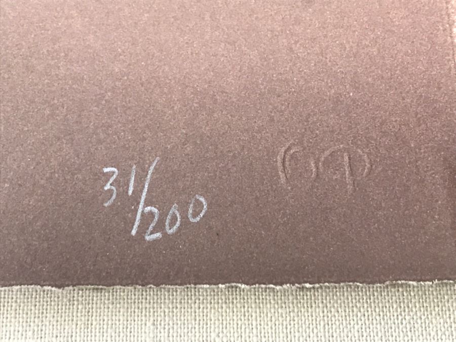 R.C. Gorman Limited Edition Lithograph Titled 'Woman With A Basket' 1984 Signed 31 Of 200 37' X 28' With COA Estimate $3,600 [Photo 7]