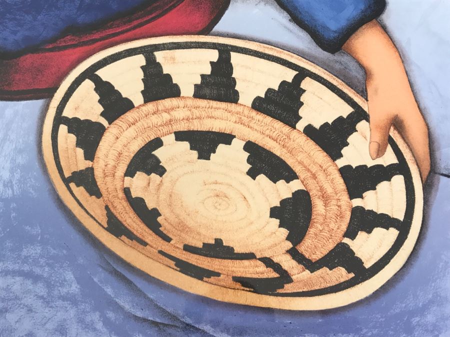 R.C. Gorman Limited Edition Lithograph Titled 'Woman With A Basket' 1984 Signed 31 Of 200 37' X 28' With COA Estimate $3,600 [Photo 5]