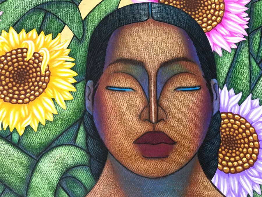 Original Beautiful Painting By Nivia Gonzalez 35' X 41' Estimate $1,000-$1,500 She Recently Passed June 2017 [Photo 12]