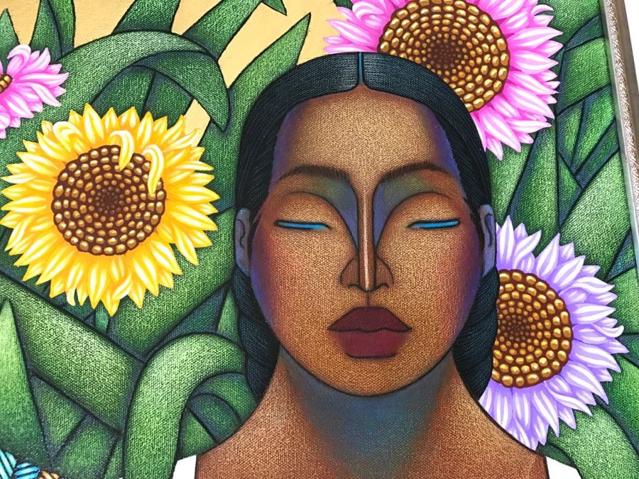 Original Beautiful Painting By Nivia Gonzalez 35' X 41' Estimate $1,000-$1,500 She Recently Passed June 2017 [Photo 7]