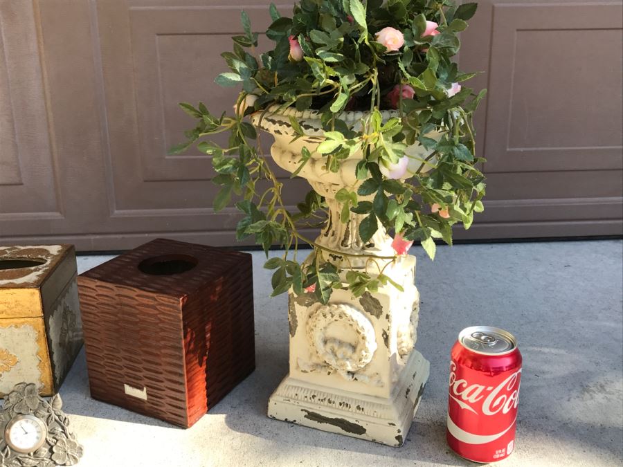 Home Decor Lot Includes A LENOX Pewter Clock [Photo 13]