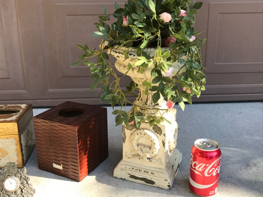 Home Decor Lot Includes A LENOX Pewter Clock [Photo 14]