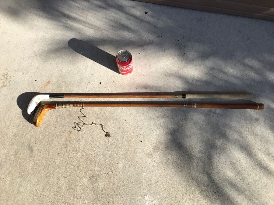 Pair Of Decorative Golf Clubs Abercrombie & Fitch Handmade In St. Andrews Scotland Highlander [Photo 2]