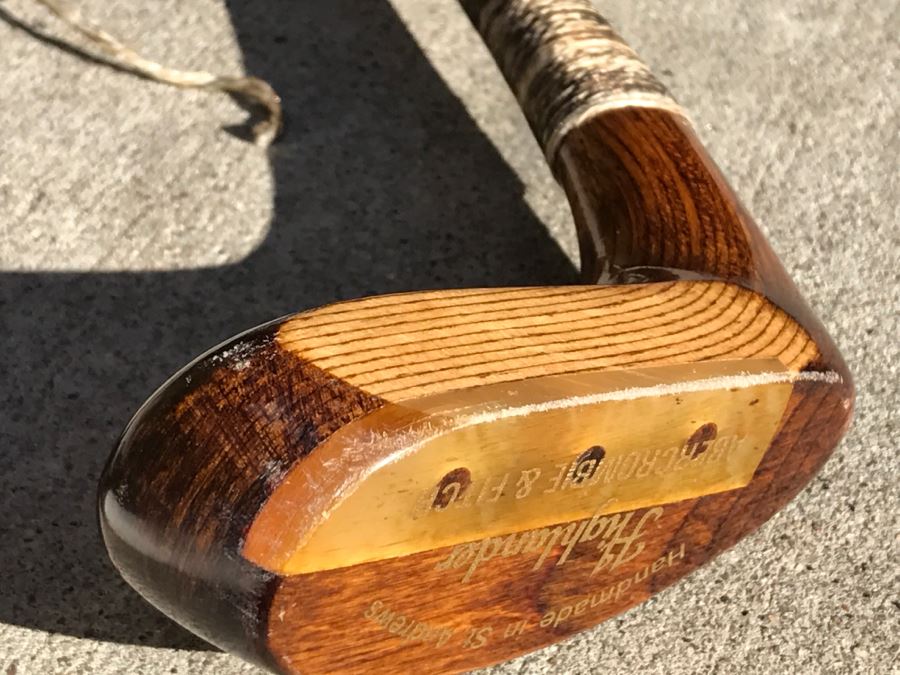 Pair Of Decorative Golf Clubs Abercrombie & Fitch Handmade In St. Andrews Scotland Highlander [Photo 7]