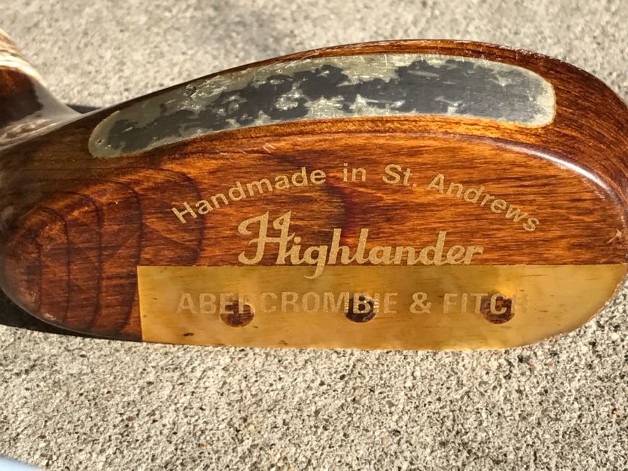 Pair Of Decorative Golf Clubs Abercrombie & Fitch Handmade In St. Andrews Scotland Highlander [Photo 6]