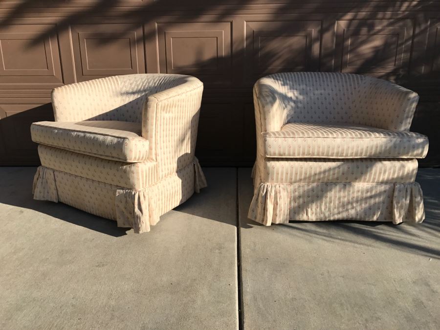 Pair Of Mid-Century Swivel Chairs That Have Been Reupholstered [Photo 2]
