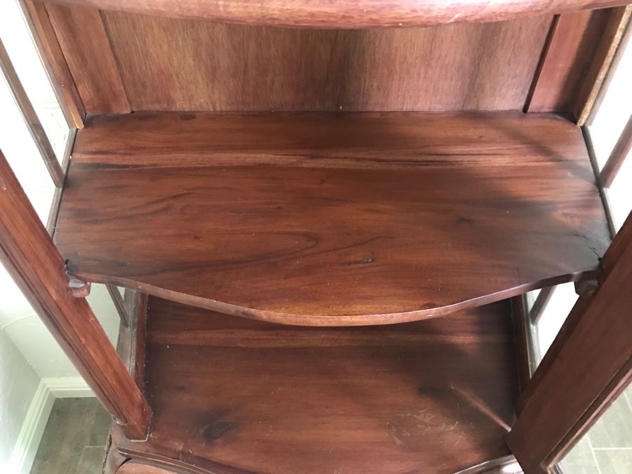 Carved Rosewood Curio Vitrine Cabinet [Photo 16]