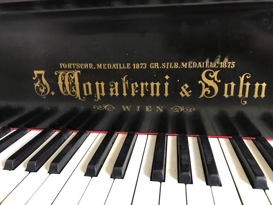  Late 19th Century Baby Grand Piano With Ivory Keys By Wopaterni & Sohn - Vienna, Austria [Photo 1]