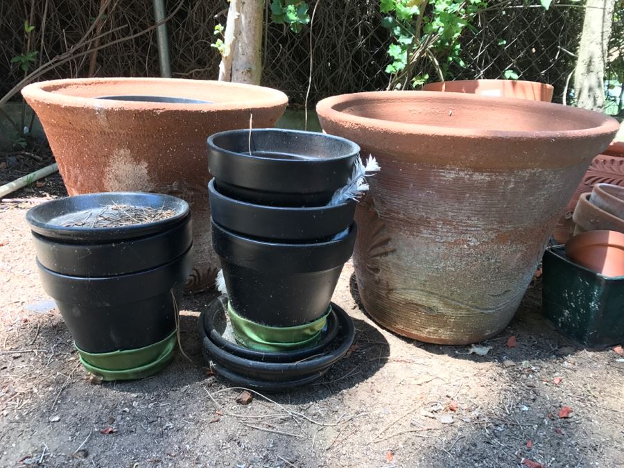 Huge Outdoor Plant Pot Lot - Over 24 Pots - See All Photos [Photo 2]
