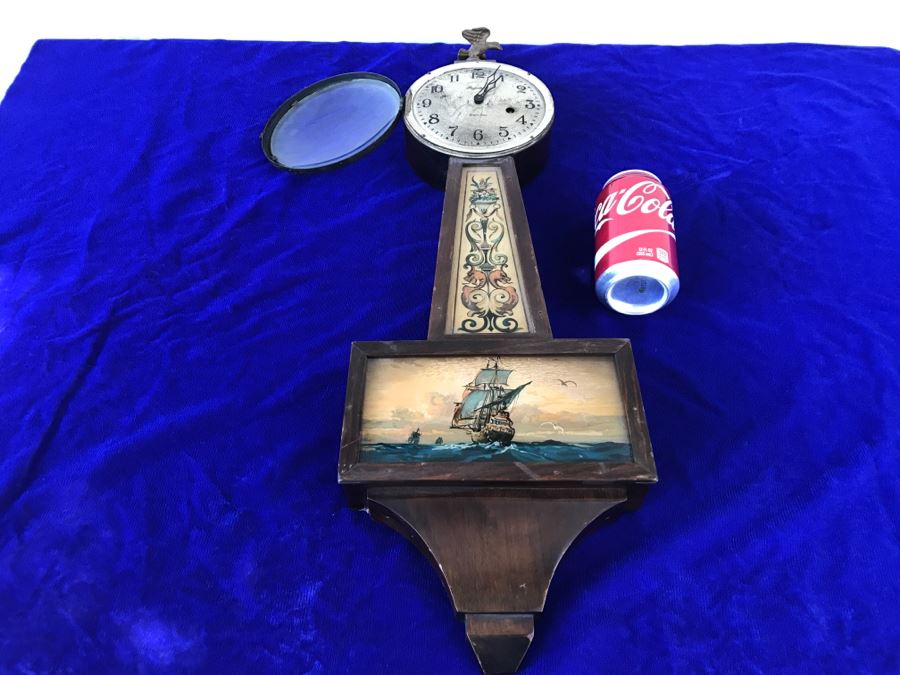 Antique E Ingraham Co 8 Day Banjo Clock [Photo 11]