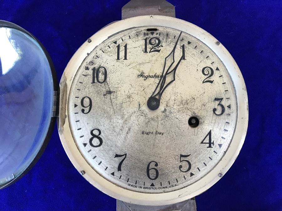 Antique E Ingraham Co 8 Day Banjo Clock [Photo 4]