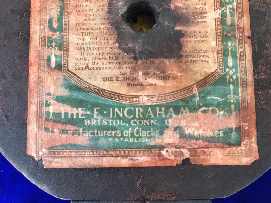 Antique E Ingraham Co 8 Day Banjo Clock [Photo 14]