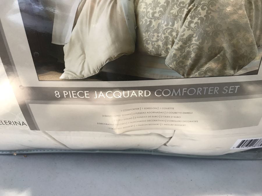 8 Piece King Size Jacquard Comforter Set [Photo 3]